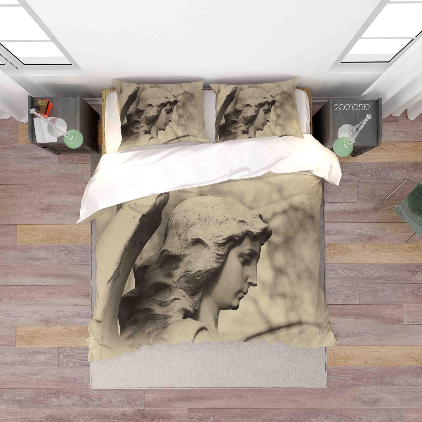 3D Art Angel Sculpture Quilt Cover Set Bedding Set Duvet Cover Pillowcases 200