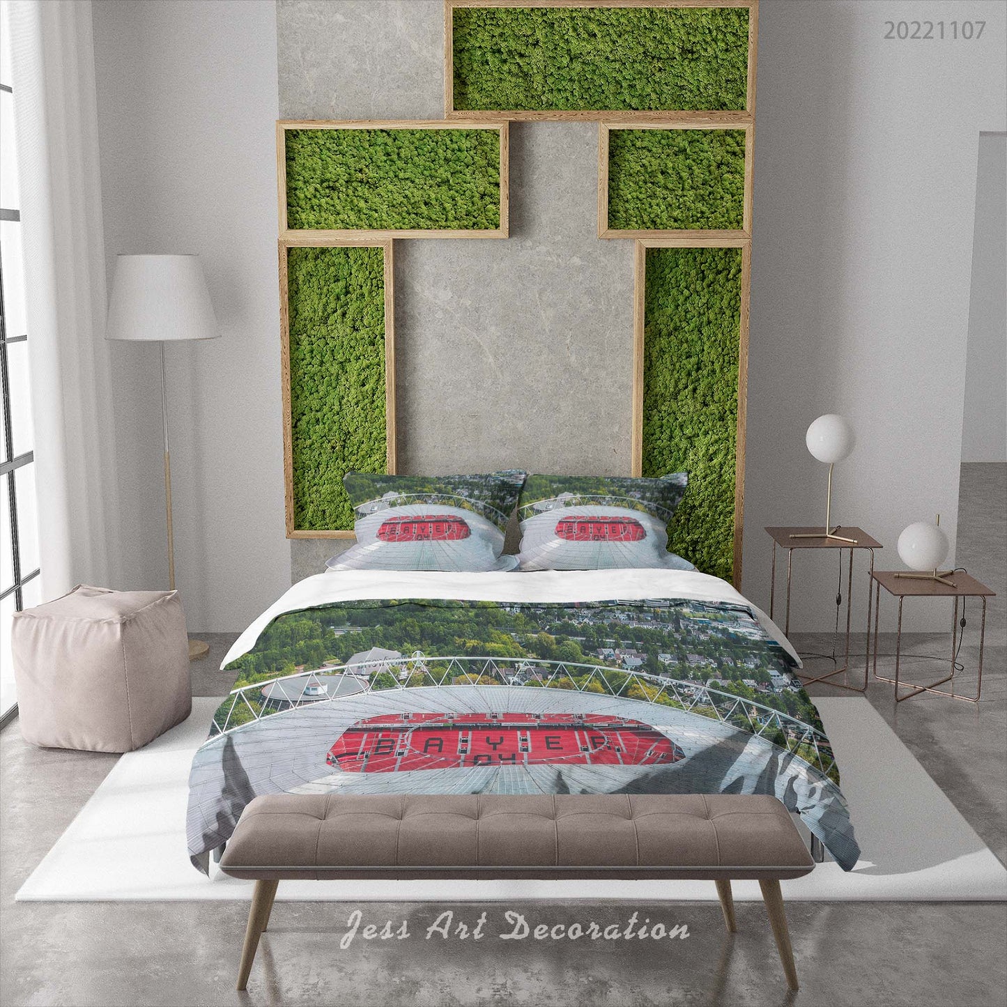 3D Bayer Leverkusen Football Field Tree Quilt Cover Set Bedding Set Duvet Cover Pillowcase 742
