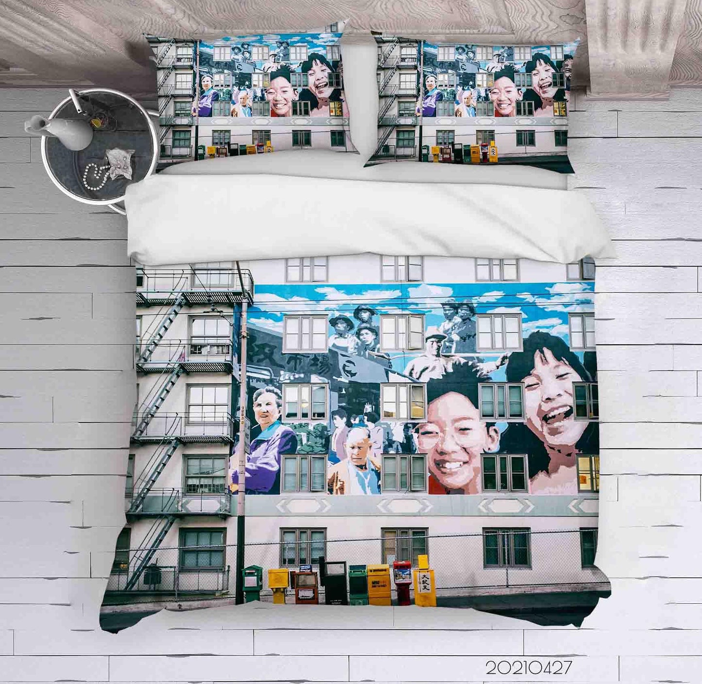 3D Abstract Art Street Graffiti Quilt Cover Set Bedding Set Duvet Cover Pillowcases 104