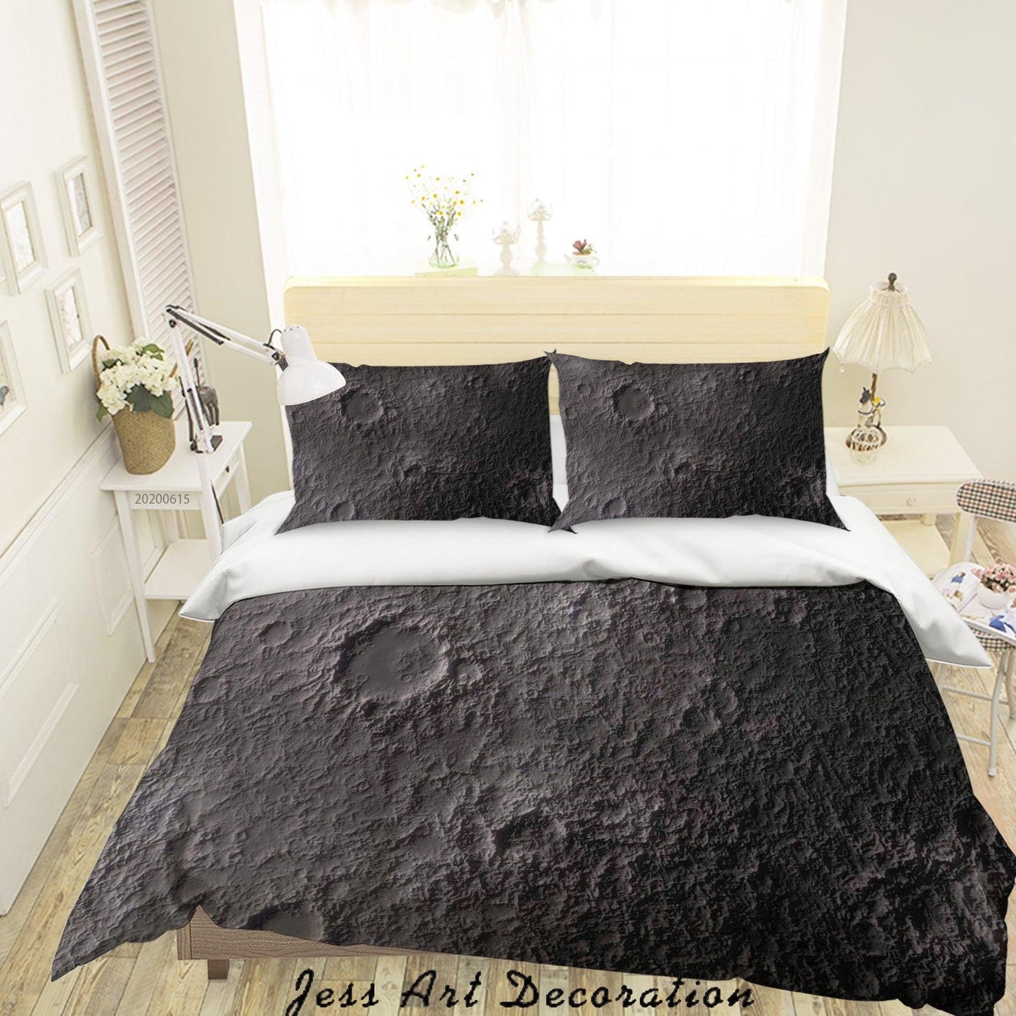 3D Black Texture Quilt Cover Set Bedding Set Duvet Cover Pillowcases SF72