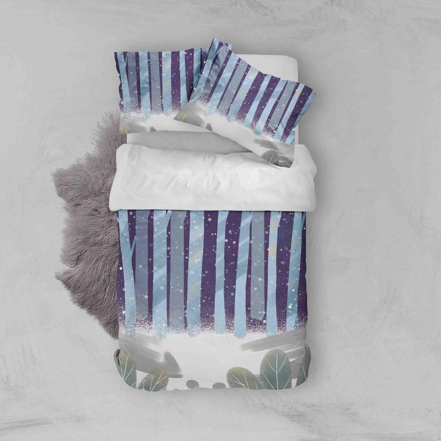 3D Blue Forest Quilt Cover Set Bedding Set Pillowcases 60