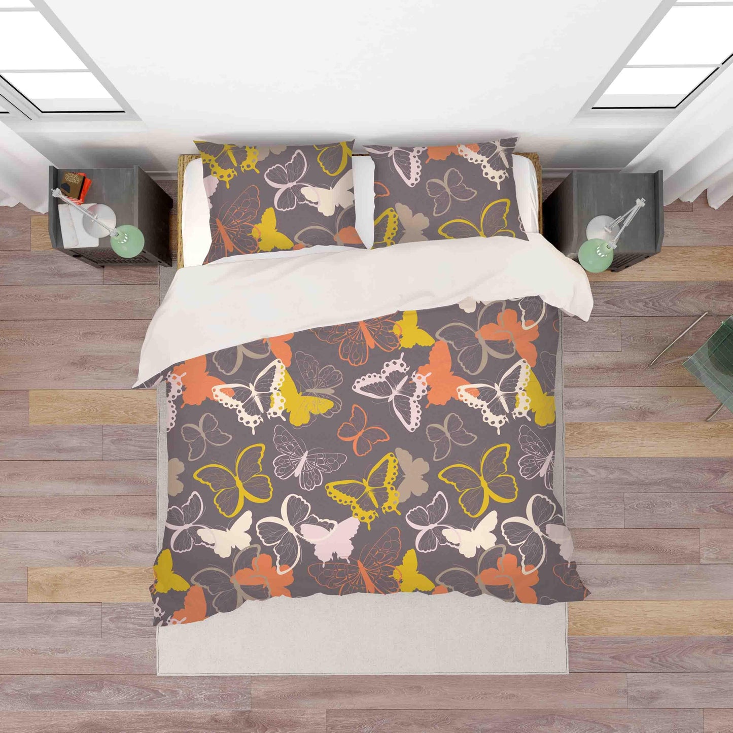 3D Butterfly Pattern Quilt Cover Set Bedding Set Pillowcases 132