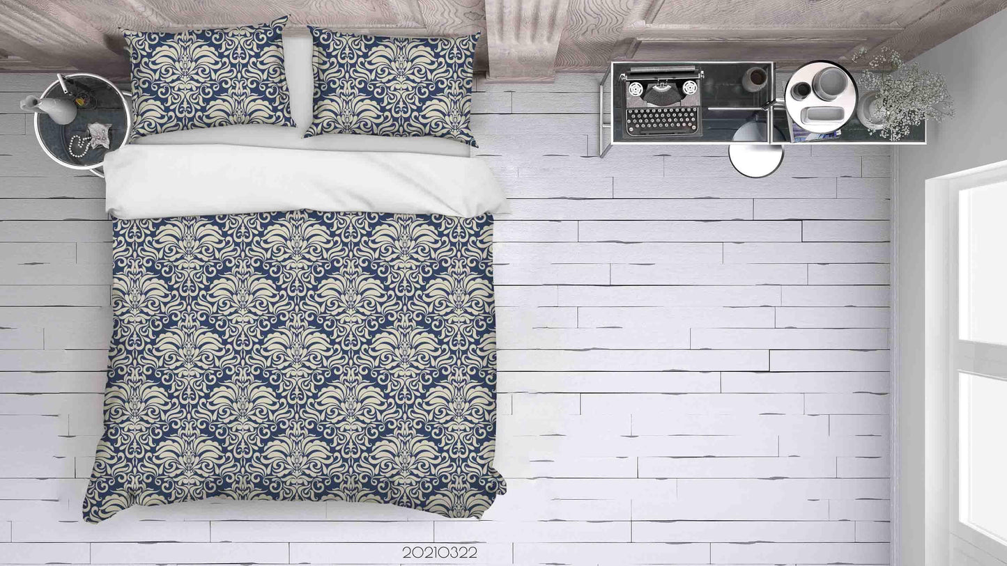 3D Baroque Pattern Quilt Cover Set Bedding Set Duvet Cover Pillowcases 84