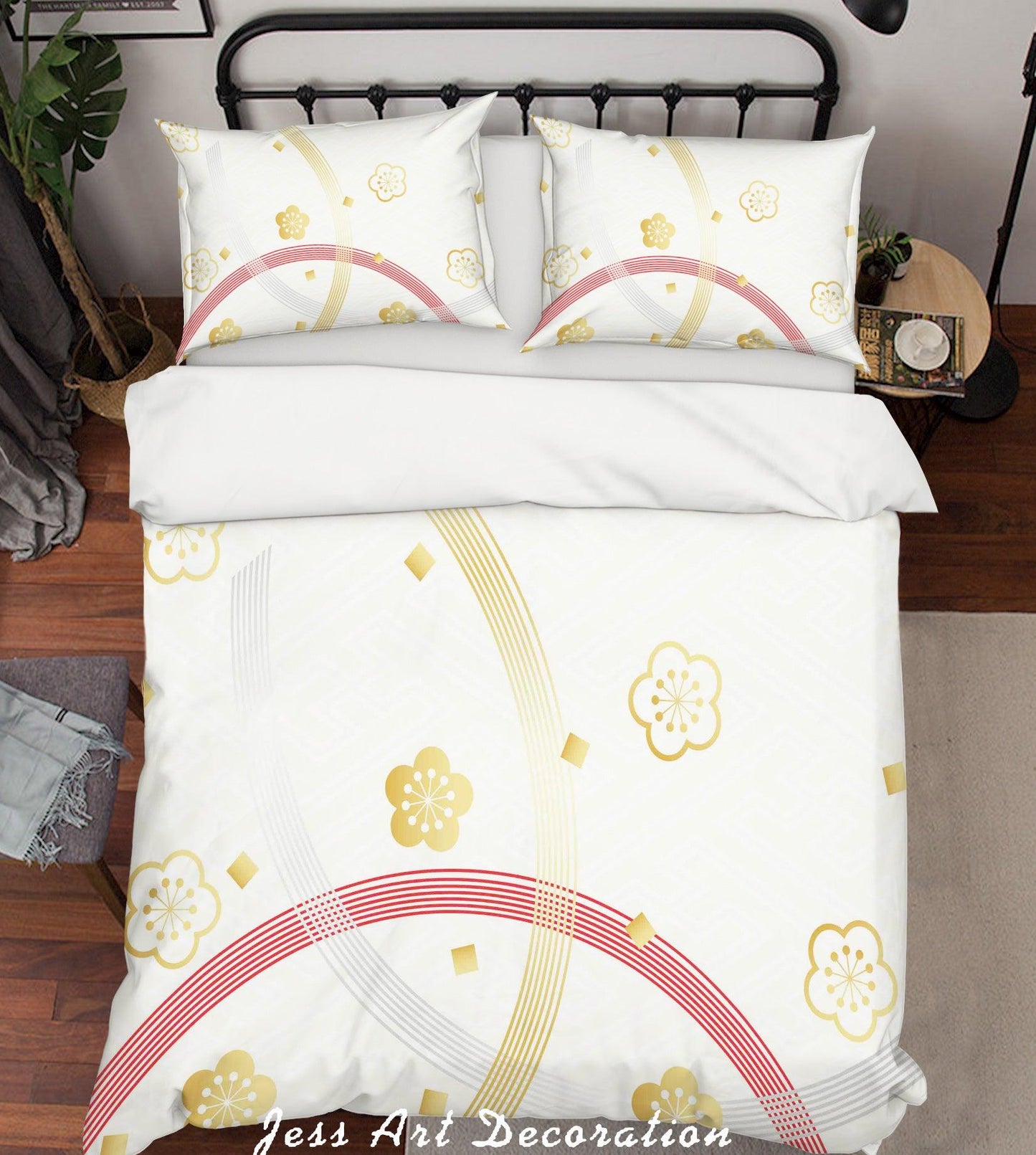 3D Abstract Floral Quilt Cover Set Bedding Set Pillowcases 51
