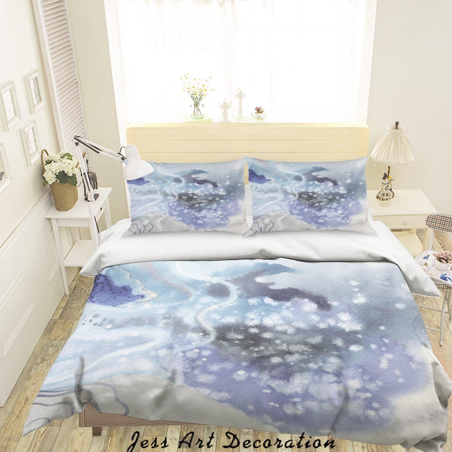 3D Abstract Watercolor Painting Quilt Cover Set Bedding Set Pillowcases 52