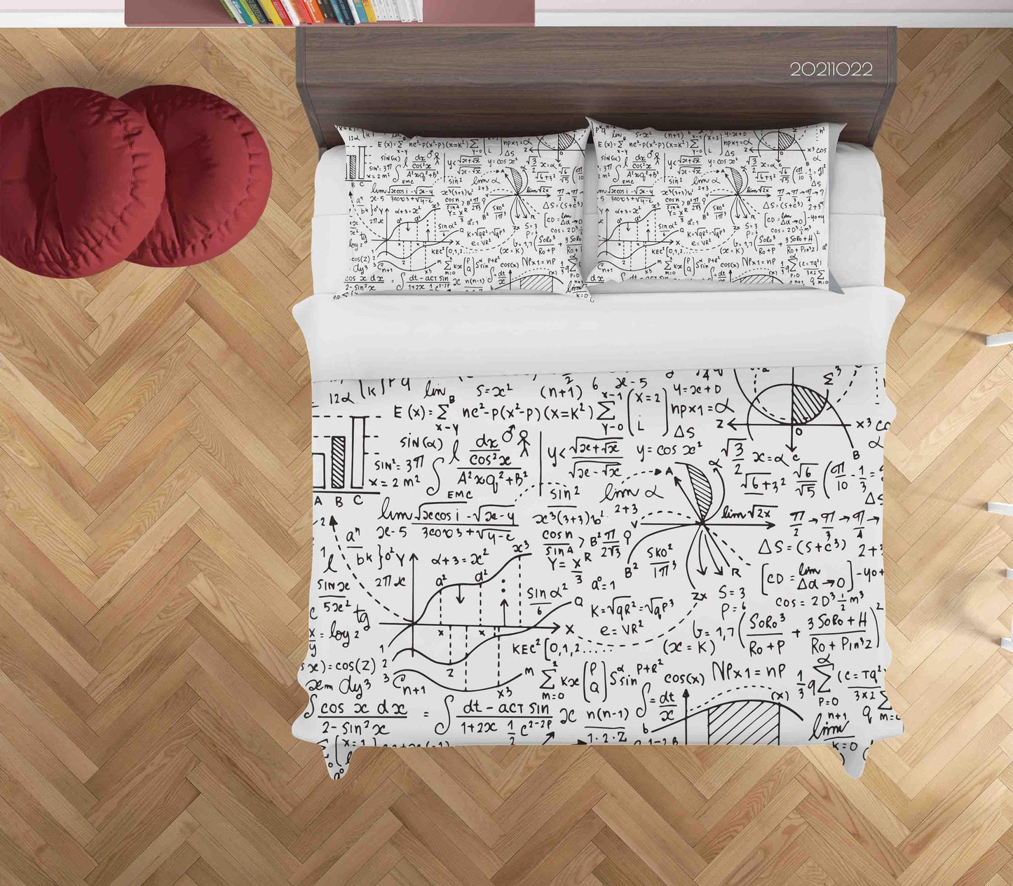 3D Abstract Arithmetic Graffiti Graffiti Quilt Cover Set Bedding Set Duvet Cover Pillowcases 55