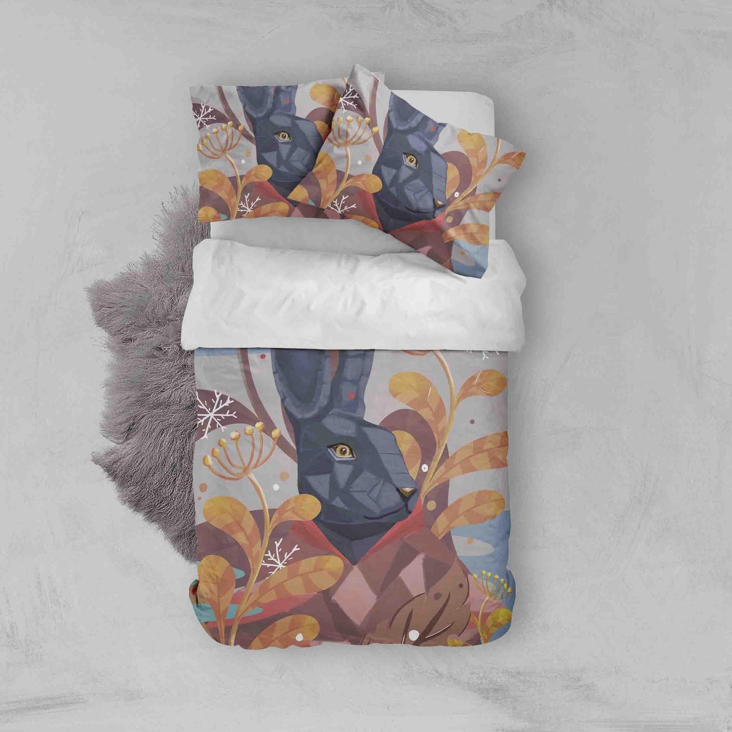 3D Animal Floral Snowflake Quilt Cover Set Bedding Set Pillowcases 127