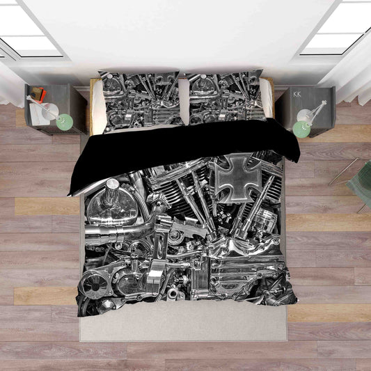 3D Automobile Parts Quilt Cover Set Bedding Set Duvet Cover Pillowcase 409