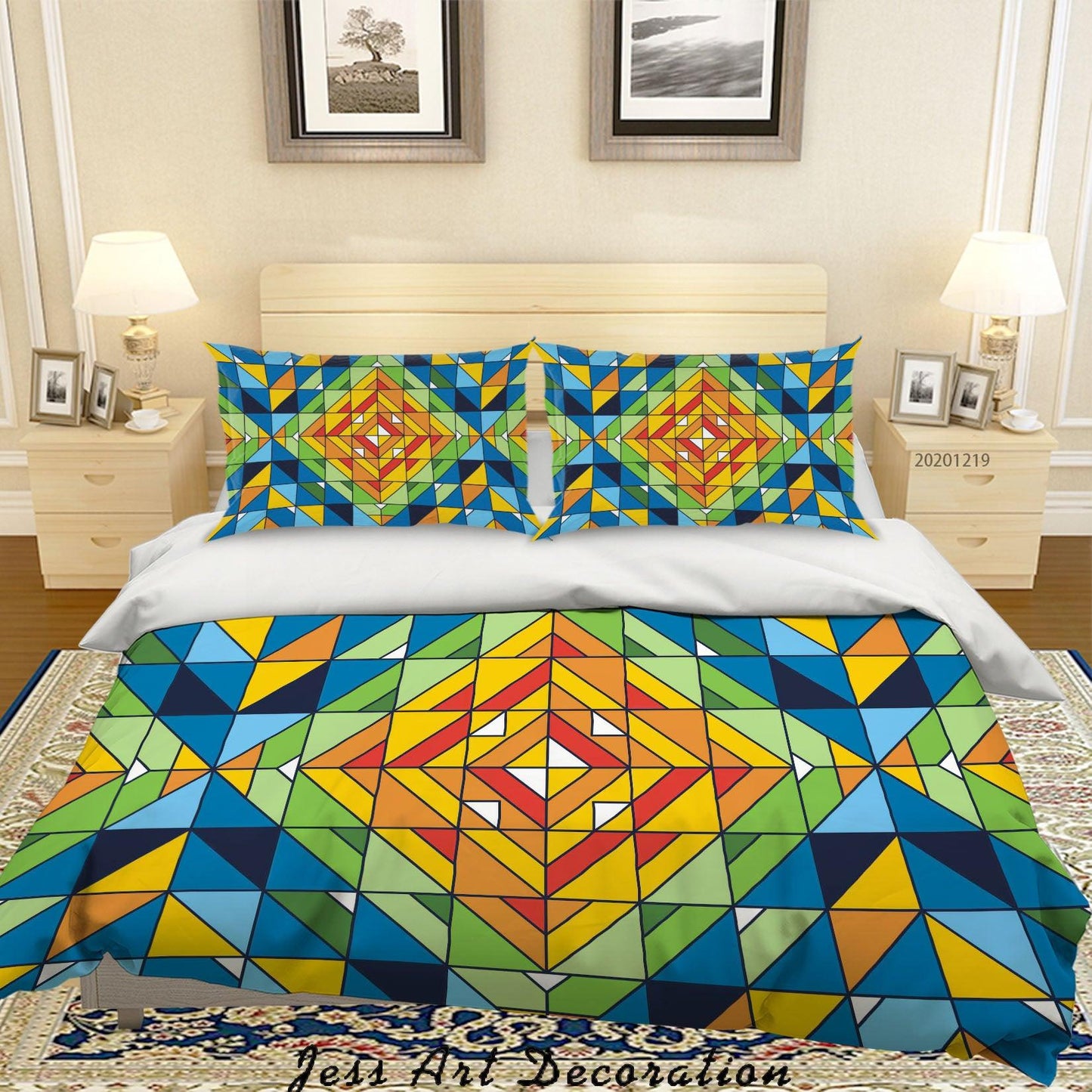 3D Abstract Geometric Pattern Quilt Cover Set Bedding Set Duvet Cover Pillowcases 28