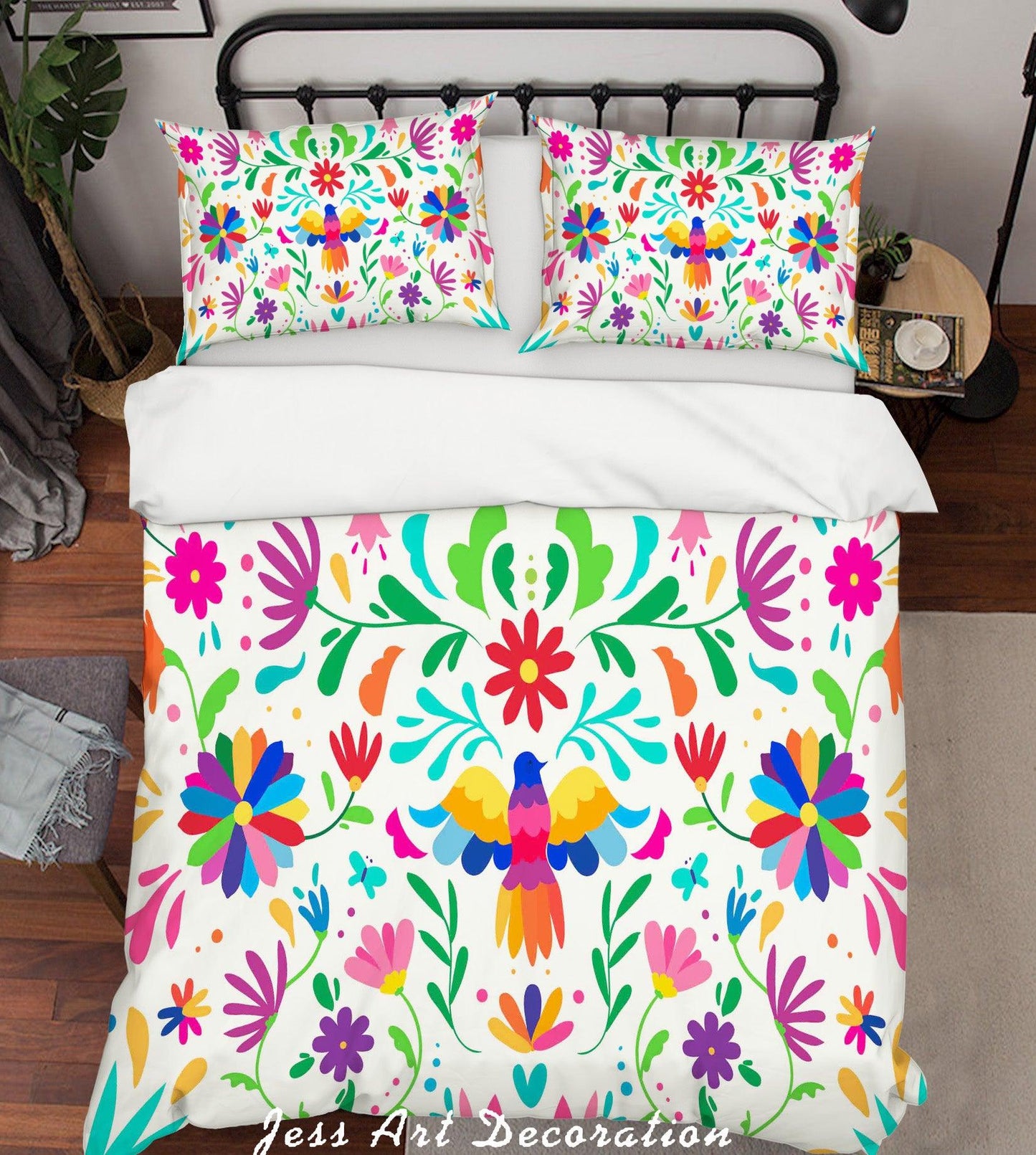 3D Bird Floral Quilt Cover Set Bedding Set Pillowcases 96