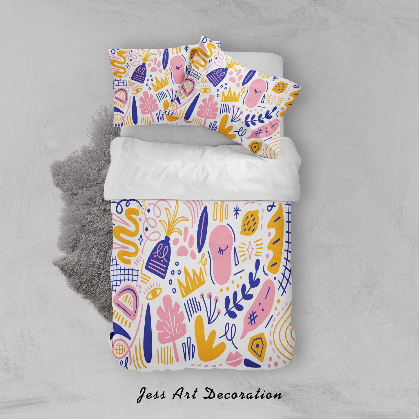 3D Cartoon Leaf Plant Quilt Cover Set Bedding Set Duvet Cover Pillowcases A019 LQH