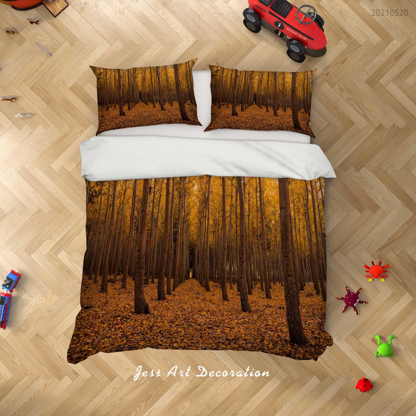 3D Autumn Forest Landscape Quilt Cover Set Bedding Set Duvet Cover Pillowcases 24