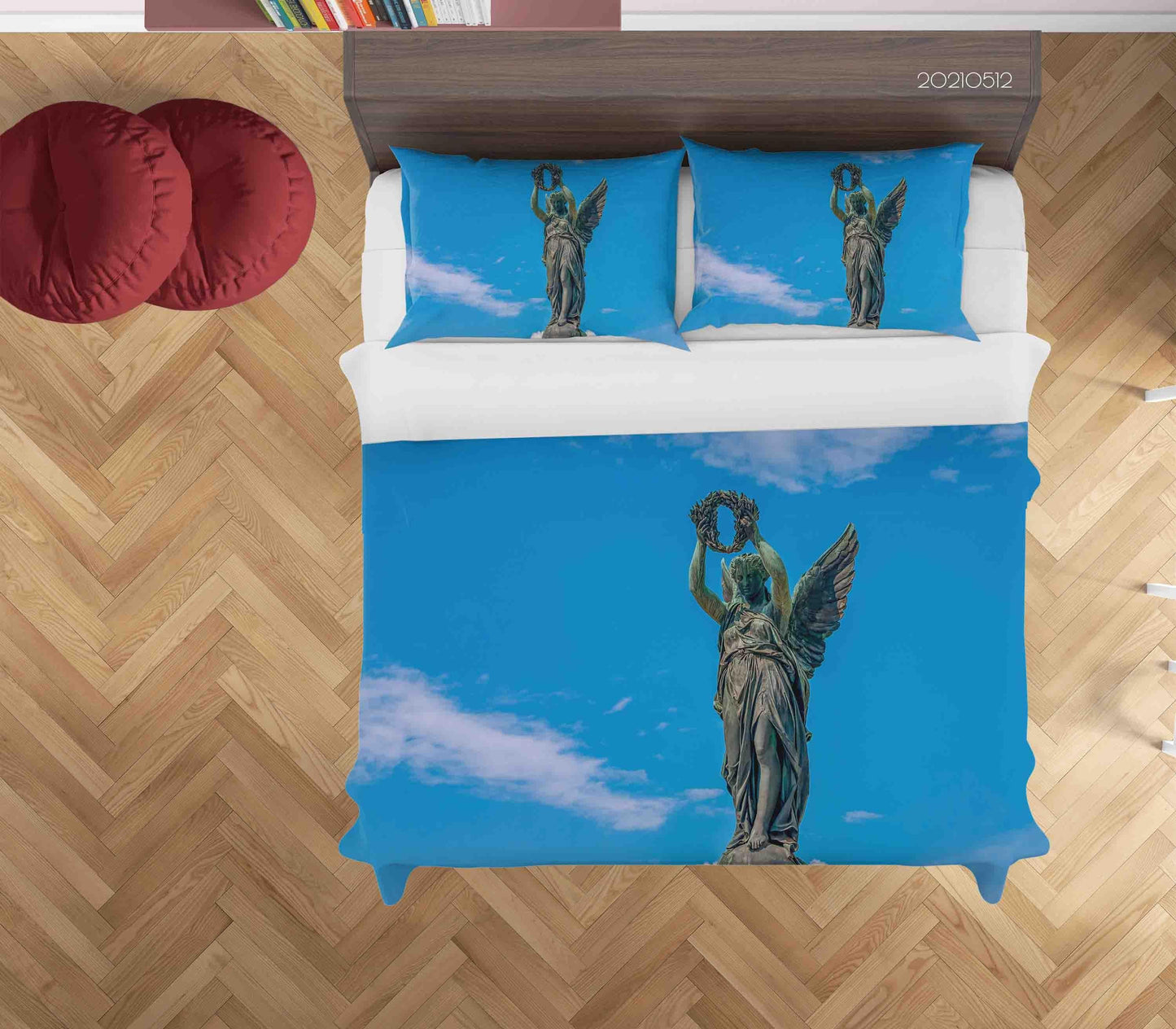 3D Blue Sky Sculpture Quilt Cover Set Bedding Set Duvet Cover Pillowcases 292
