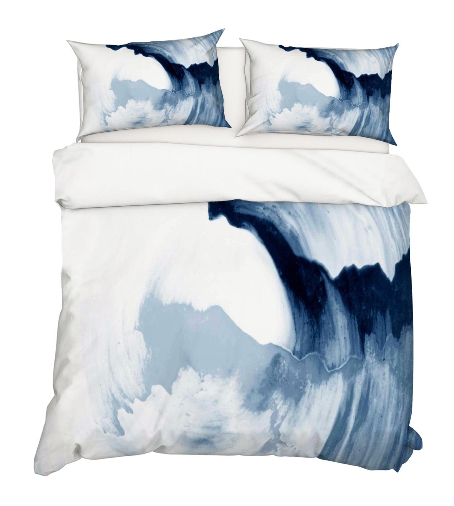 3D Abstract Blue Sea Waves Quilt Cover Set Bedding Set Pillowcases 79