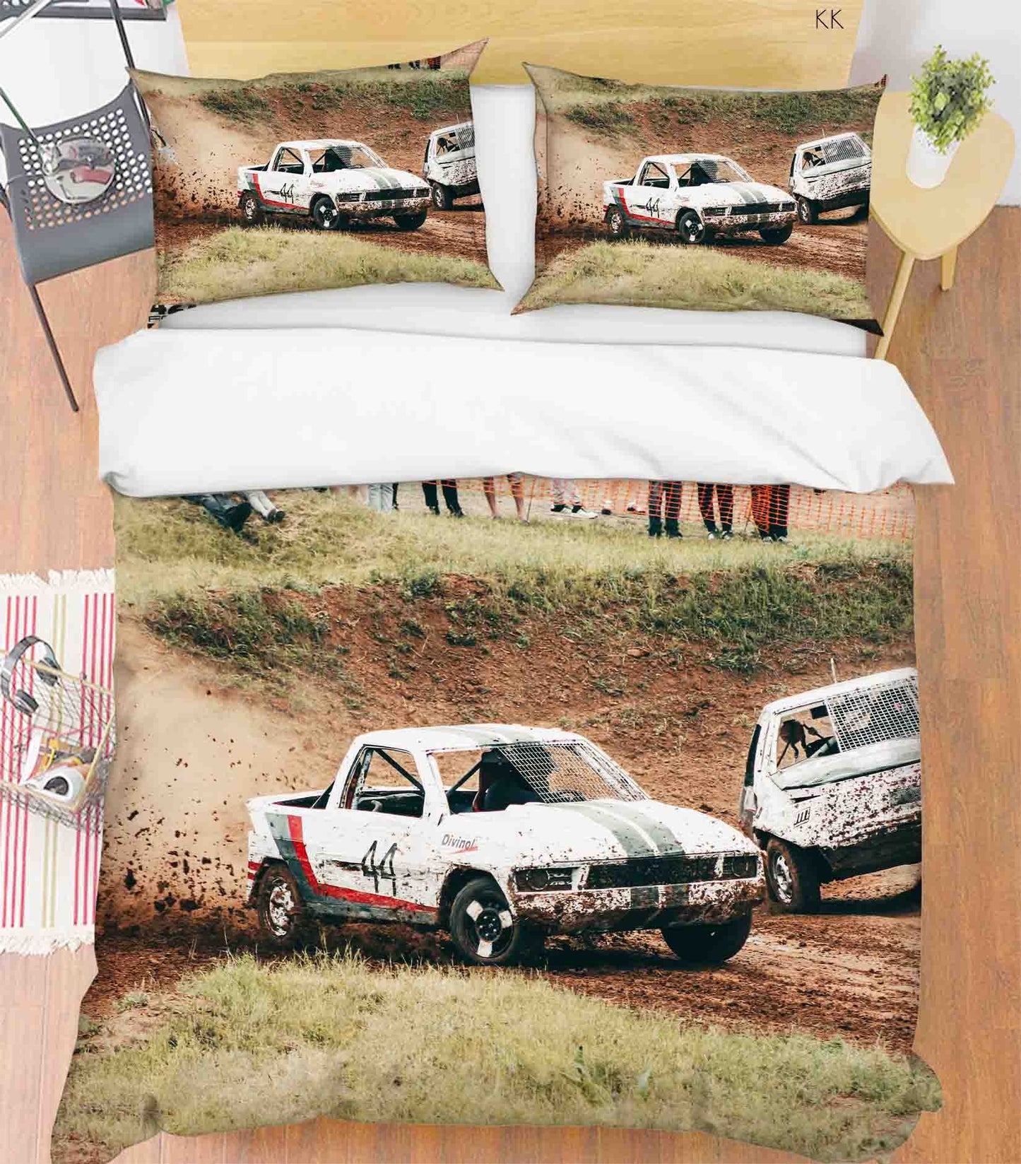 3D Automobile Soil Grassland Quilt Cover Set Bedding Set Duvet Cover Pillowcase 444
