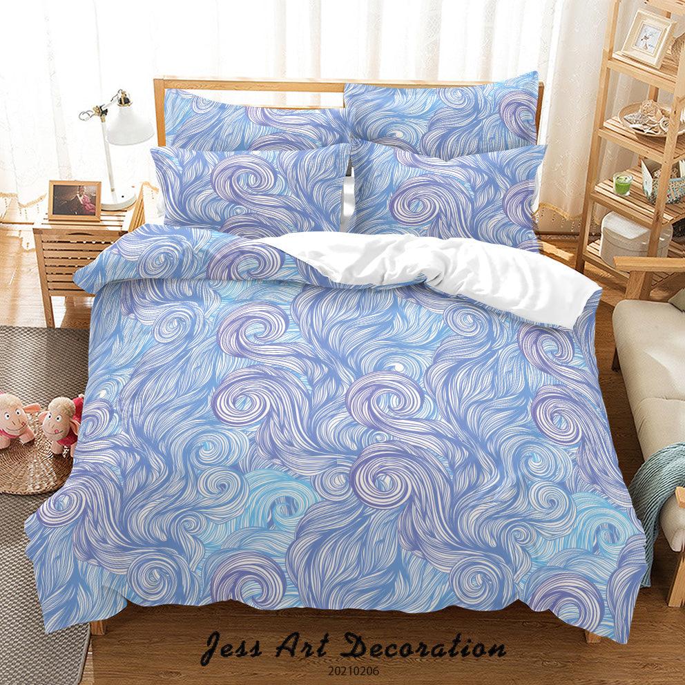 3D Abstract Water Plant Pattern Quilt Cover Set Bedding Set Duvet Cover Pillowcases 112