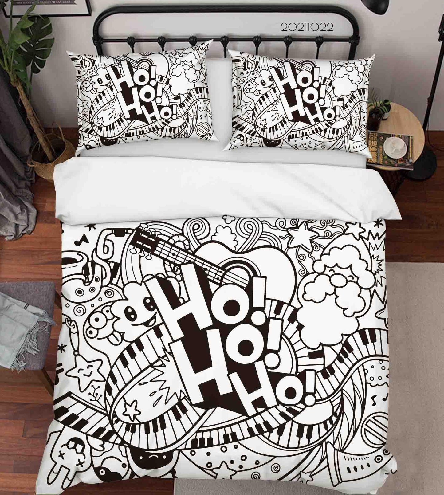 3D Abstract Cartoon Art Doodle Quilt Cover Set Bedding Set Duvet Cover Pillowcases 14