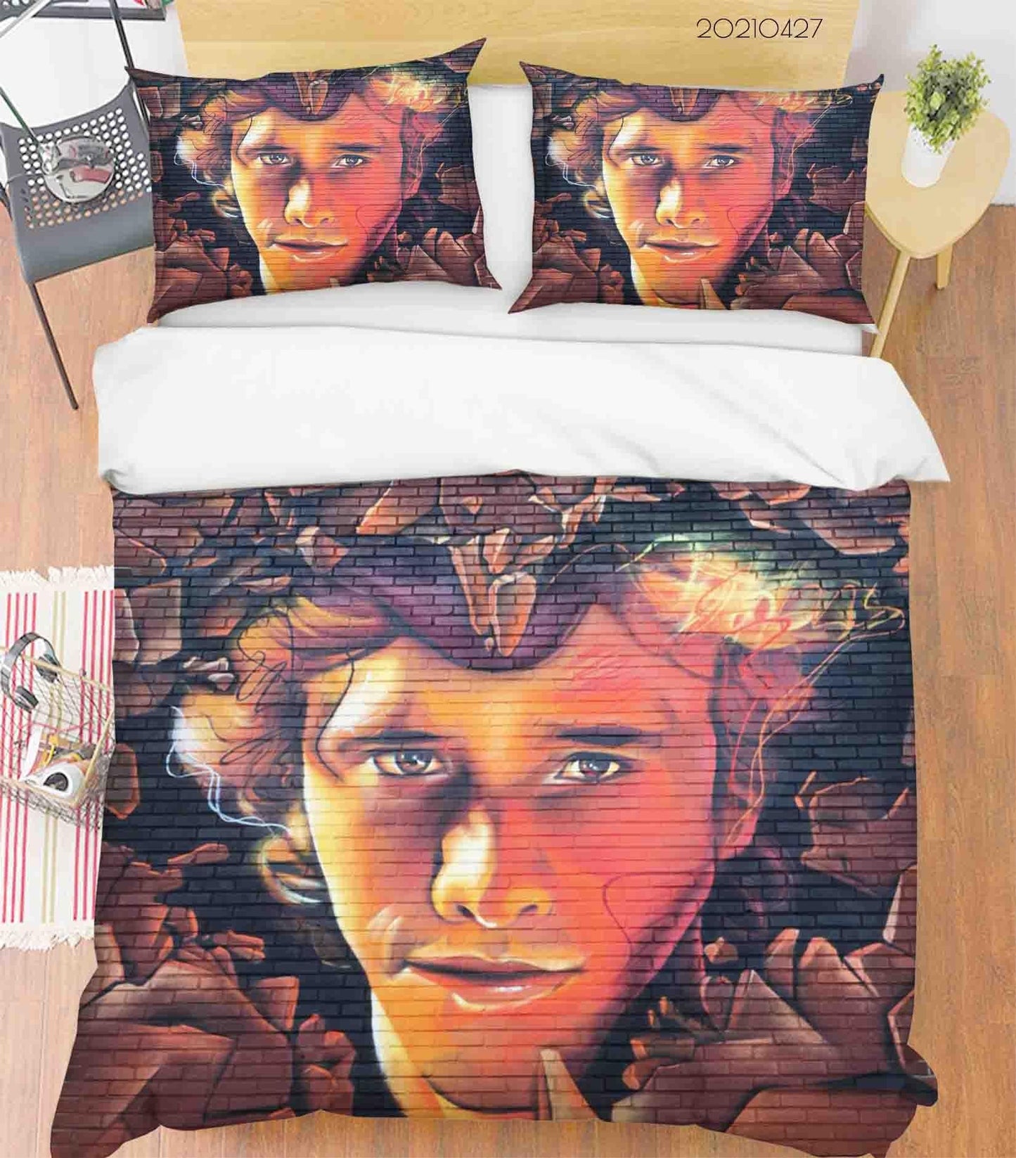 3D Abstract Character Artistic Graffiti Quilt Cover Set Bedding Set Duvet Cover Pillowcases 136