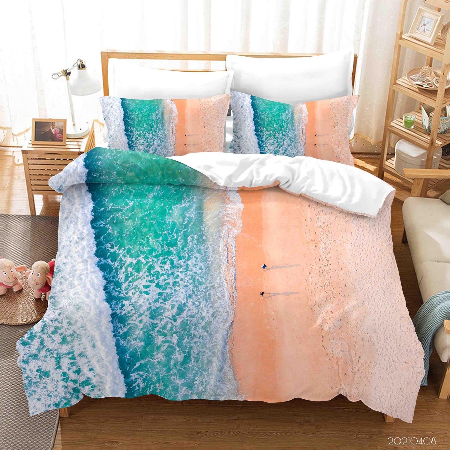 3D Beach Waves Landscape Quilt Cover Set Bedding Set Duvet Cover Pillowcases 46