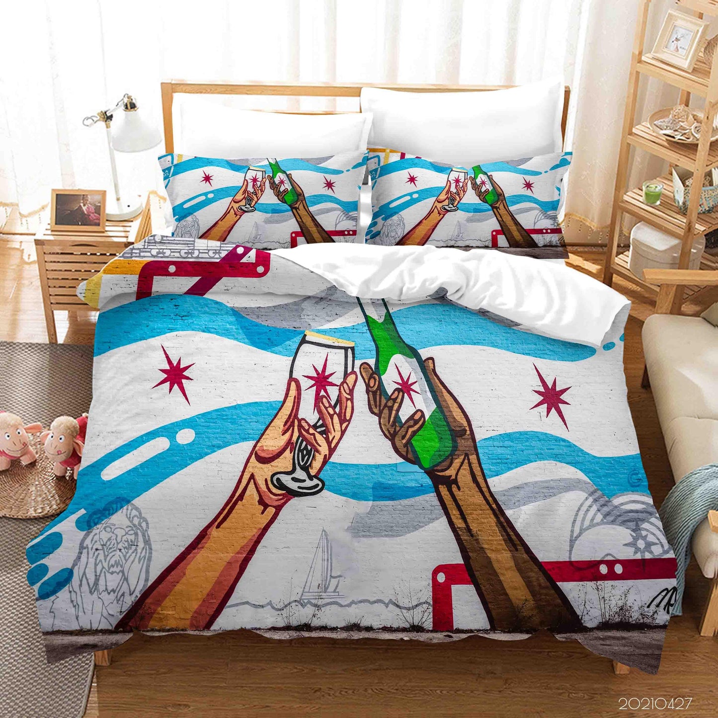 3D Abstract Artist Works Graffiti Quilt Cover Set Bedding Set Duvet Cover Pillowcases 91