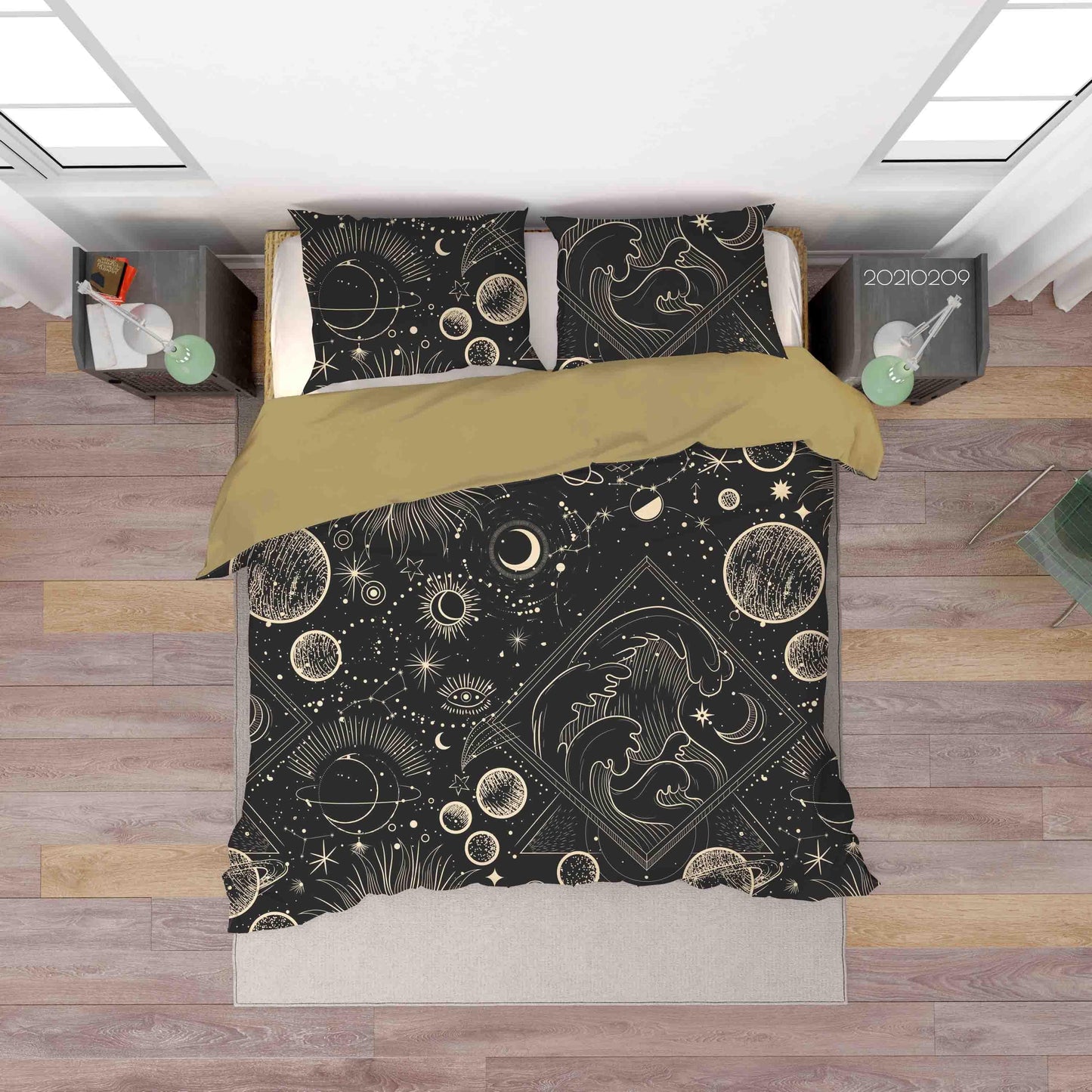 3D Black Space Solar System Planet Quilt Cover Set Bedding Set Duvet Cover Pillowcases 43