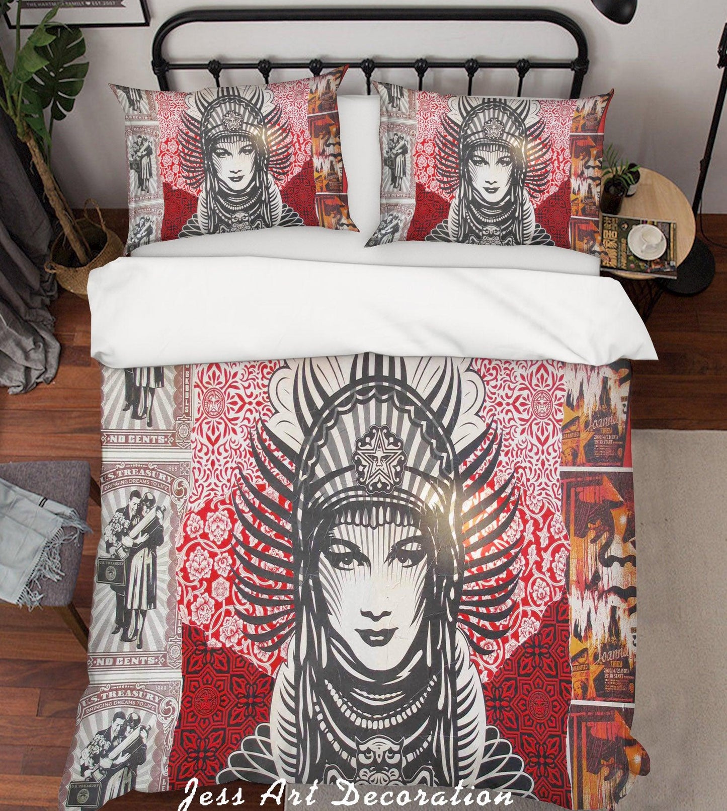 3D Beauty Poster Graffiti Quilt Cover Set Bedding Set Pillowcases 26