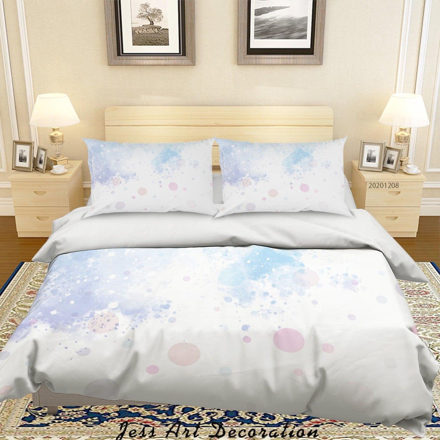 3D Abstract Watercolour Quilt Cover Set Bedding Set Duvet Cover Pillowcases LXL