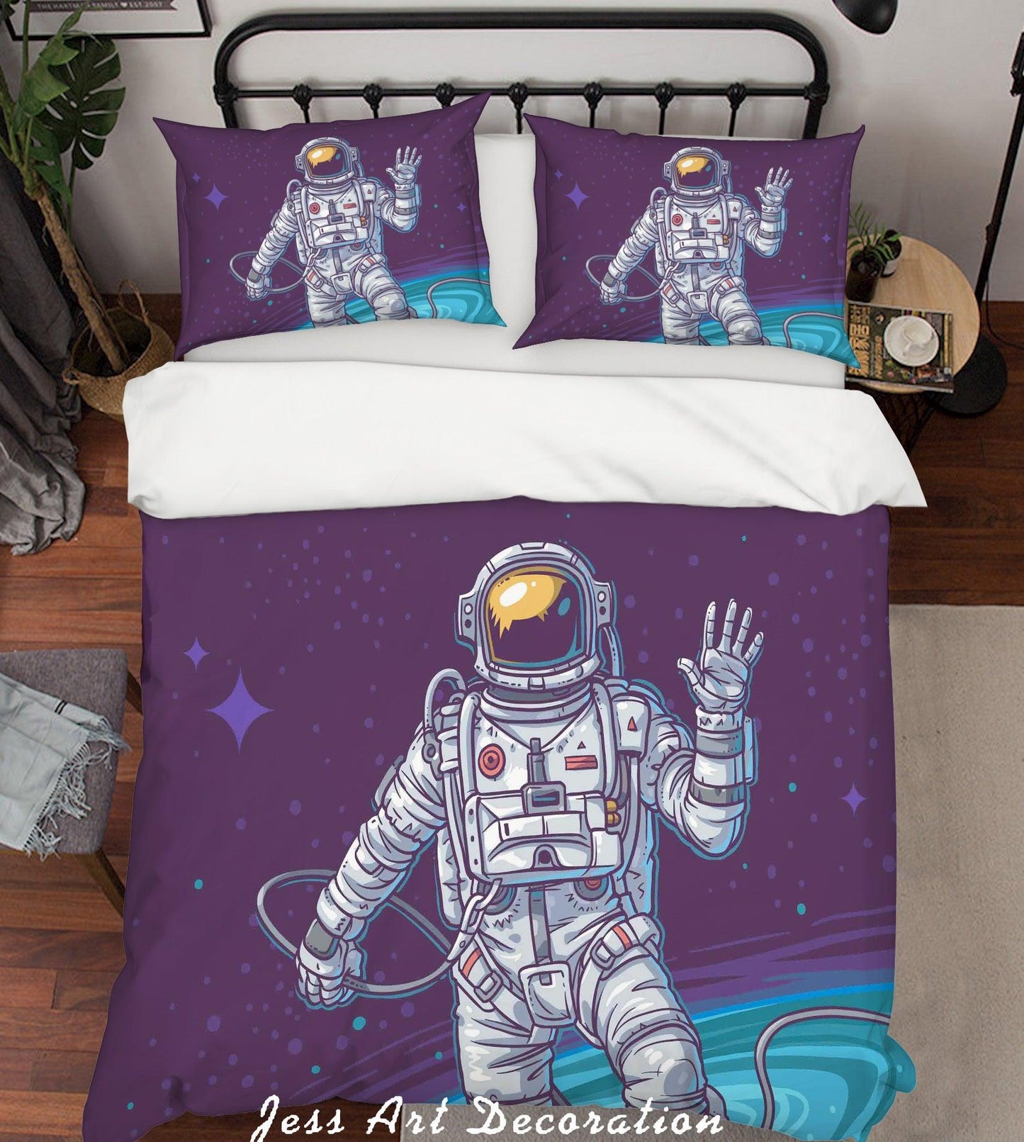 3D Astronaut Quilt Cover Set Bedding Set Pillowcases 05