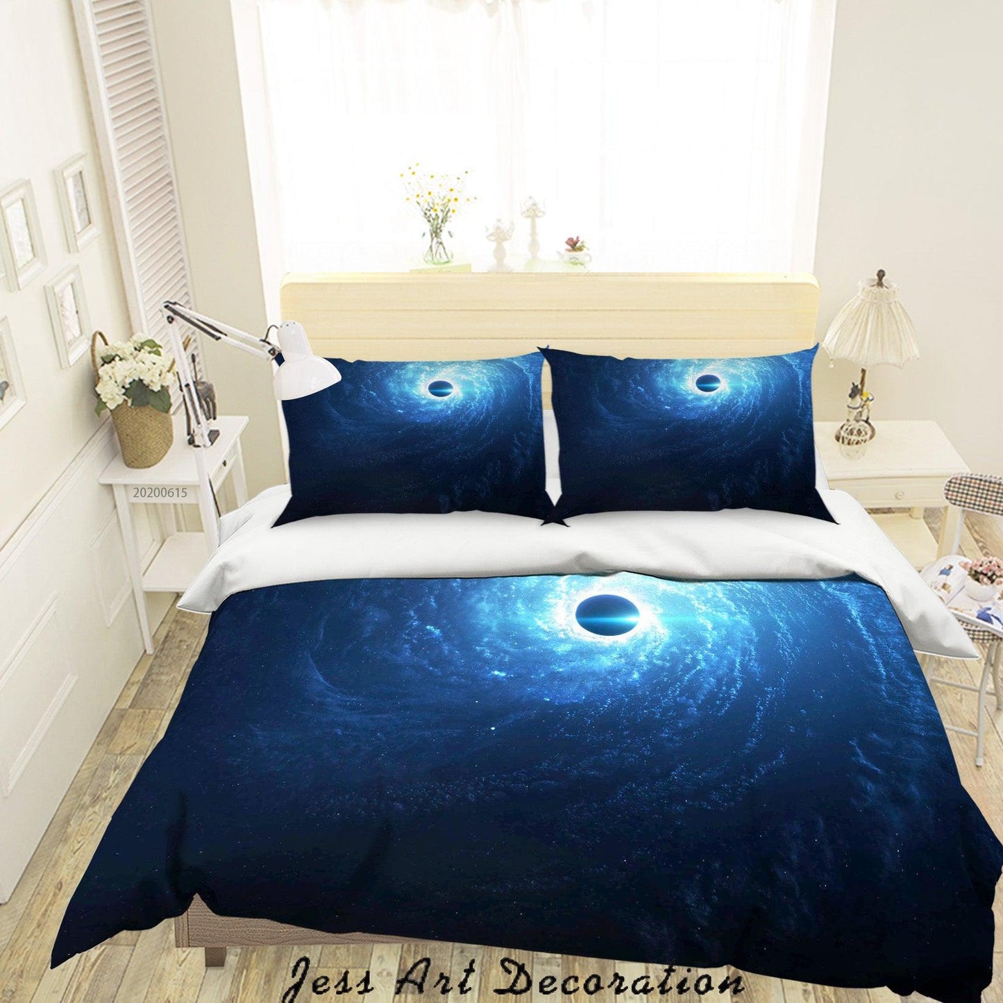 3D Blue Planet Wormhole Quilt Cover Set Bedding Set Duvet Cover Pillowcases SF114
