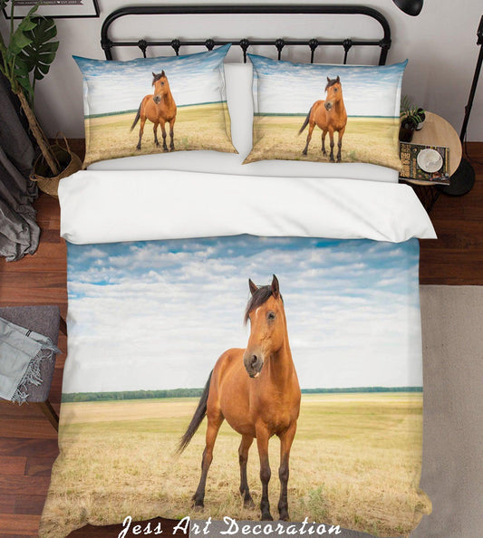 3D Animal Horse Quilt Cover Set Bedding Set Pillowcases SF04