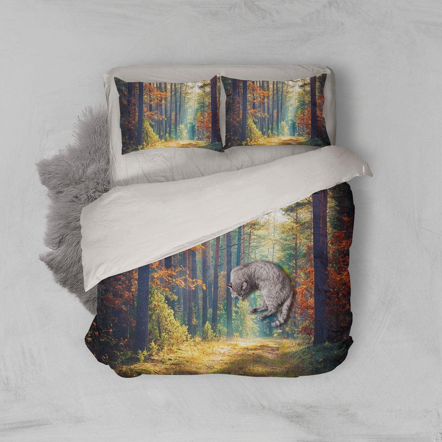 3D Autumn Forest Quilt Cover Set Bedding Set Pillowcases 100