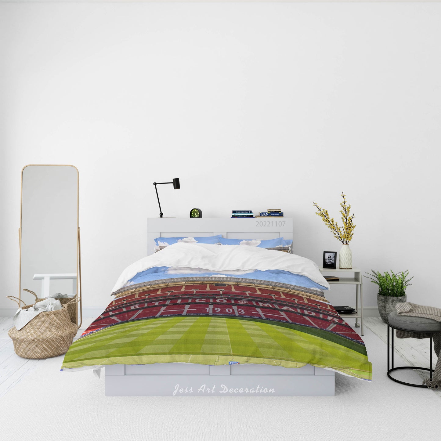 3D Atletico Madrid Spectator Seats Bluesky Cloud Quilt Cover Set Bedding Set Duvet Cover Pillowcase 836