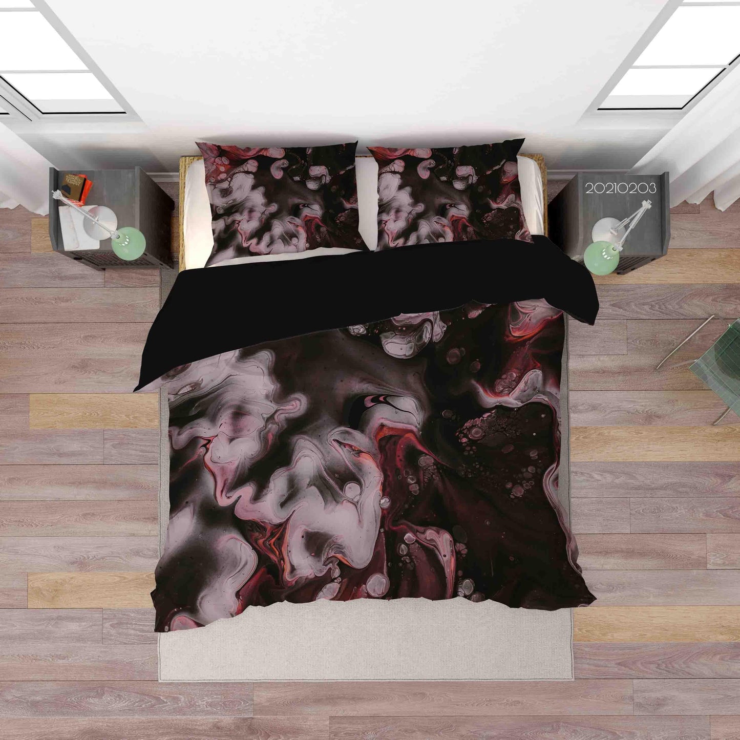 3D Abstract Marble Texture Quilt Cover Set Bedding Set Duvet Cover Pillowcases 42