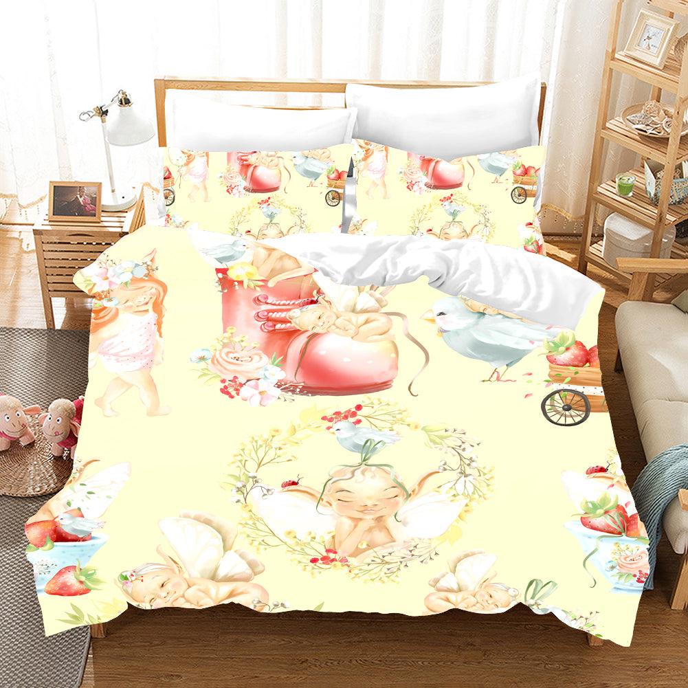 3D Baby Angel Dove Quilt Cover Set Bedding Set Pillowcases 68