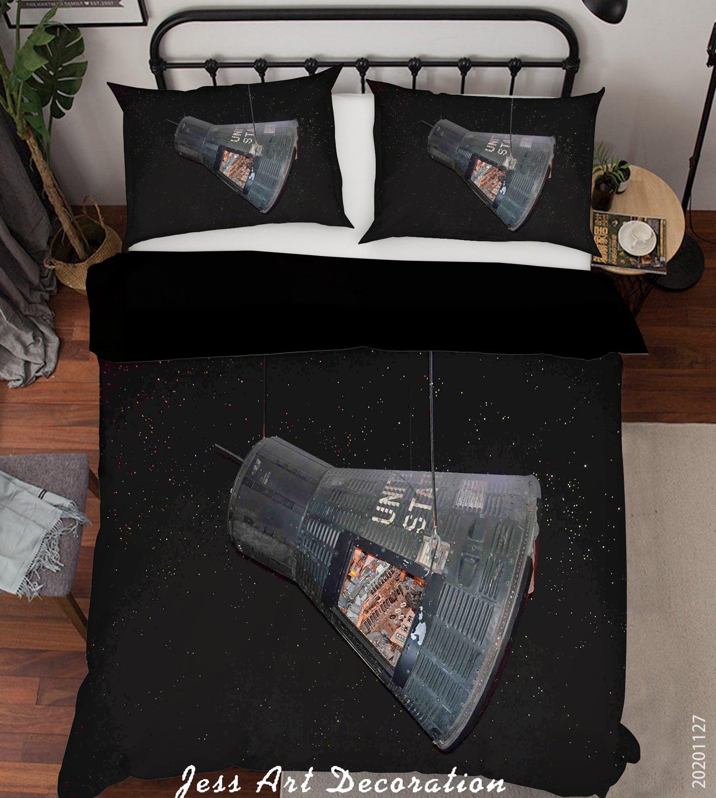 3D Abstract Jeremy Straub Black Quilt Cover Set Bedding Set Duvet Cover Pillowcases LXL