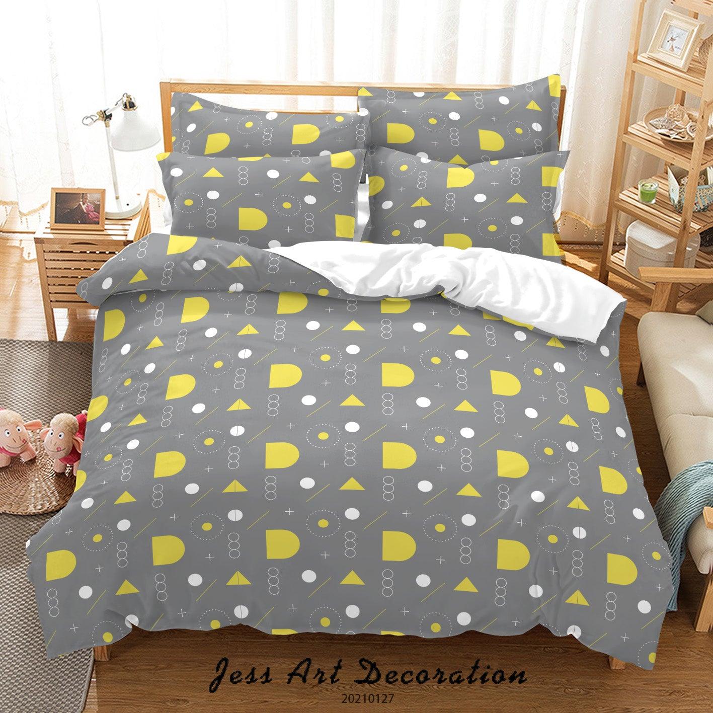 3D Abstract Geometric Pattern Quilt Cover Set Bedding Set Duvet Cover Pillowcases 207