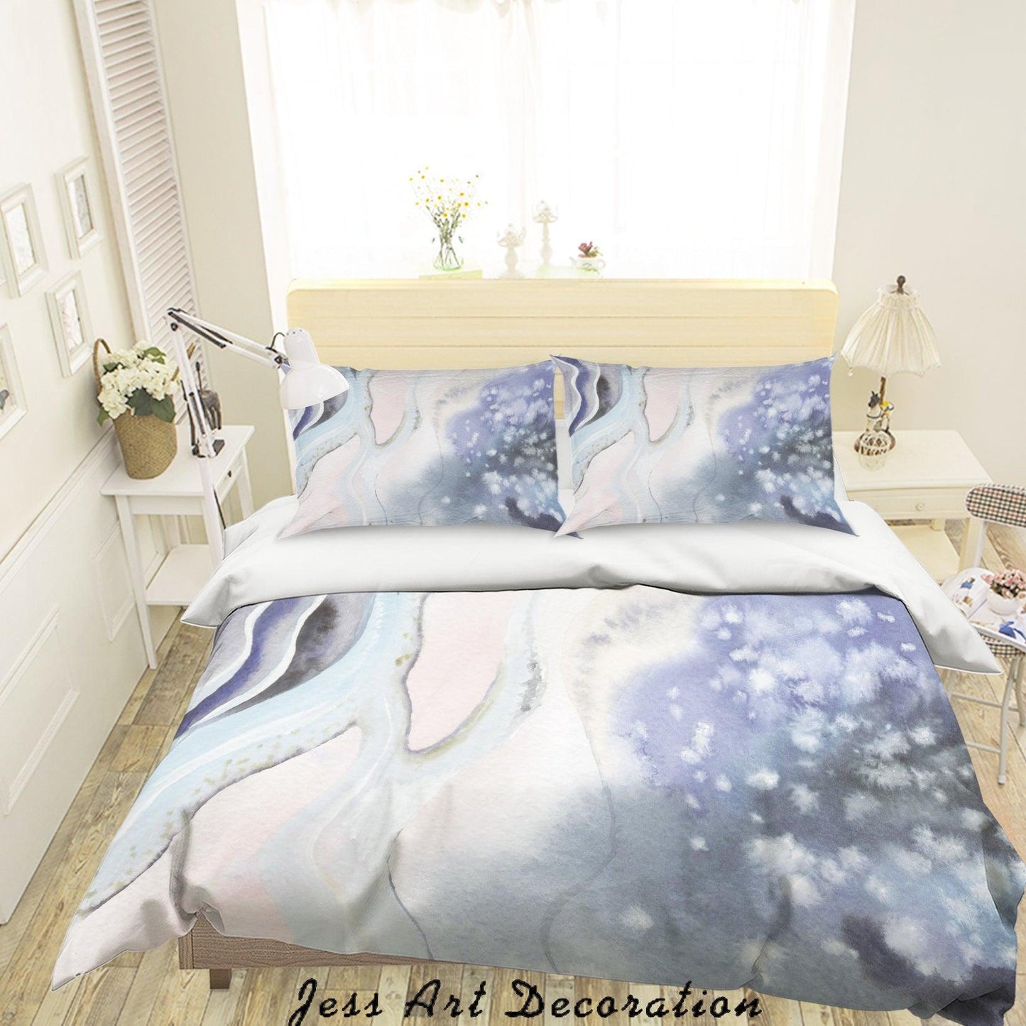 3D Abstract Watercolor Painting Quilt Cover Set Bedding Set Pillowcases 50