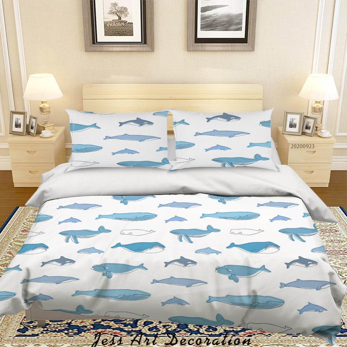 3D Aquatic Animals Marine Mammals Pattern Quilt Cover Set Bedding Set Duvet Cover Pillowcases WJ 6321