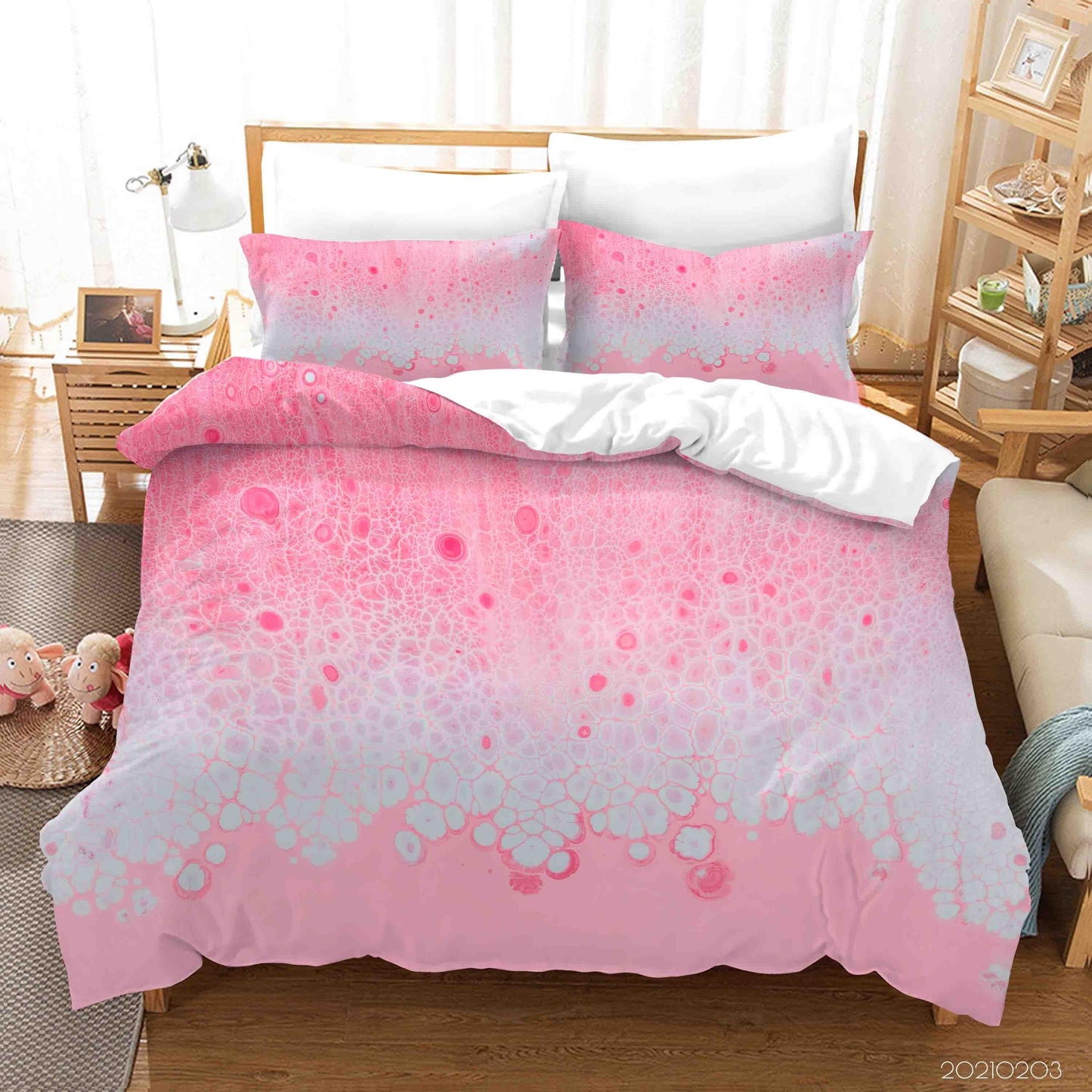 3D Abstract Pink Marble Texture Quilt Cover Set Bedding Set Duvet Cover Pillowcases 22