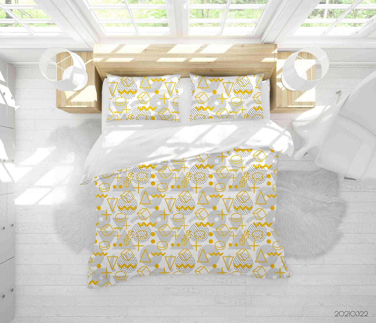 3D Abstract Geometric Pattern Quilt Cover Set Bedding Set Duvet Cover Pillowcases 26 LQH