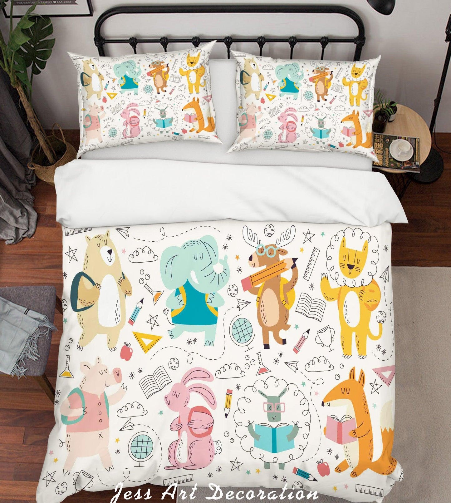 3D Cartoon Animals Quilt Cover Set Bedding Set Pillowcases  67