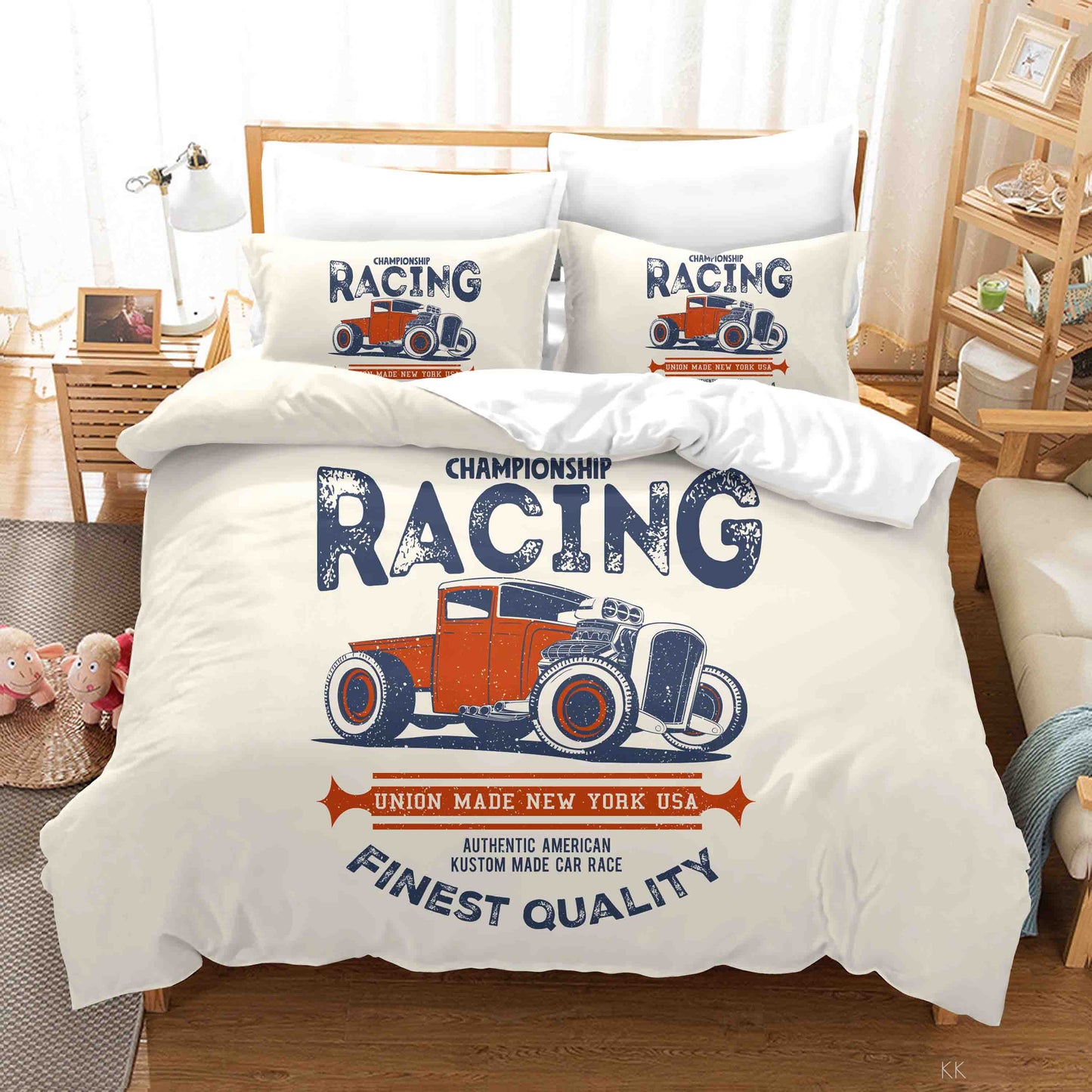 3D Automobile Letter Quilt Cover Set Bedding Set Duvet Cover Pillowcase 380