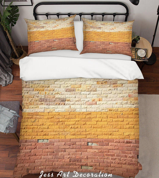 3D Brick Wall Quilt Cover Set Bedding Set Pillowcasesn 4