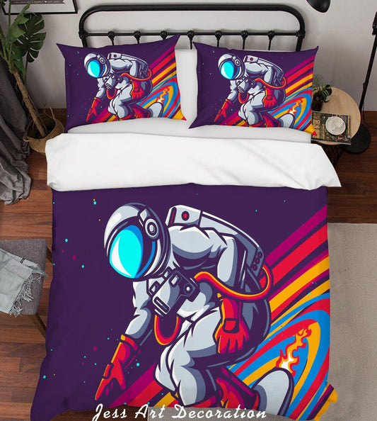 3D Astronaut Quilt Cover Set Bedding Set Pillowcases 20