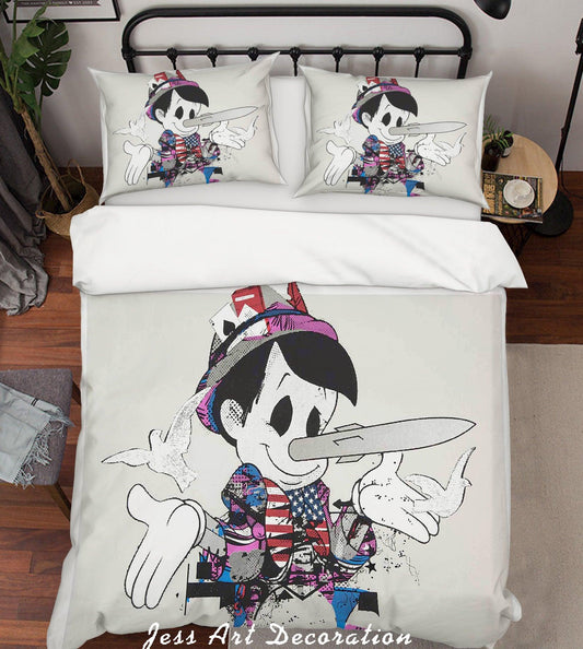 3D Cartoon Bird Hat Nose Boy Quilt Cover Set Bedding Set Duvet Cover Pillowcases LXL