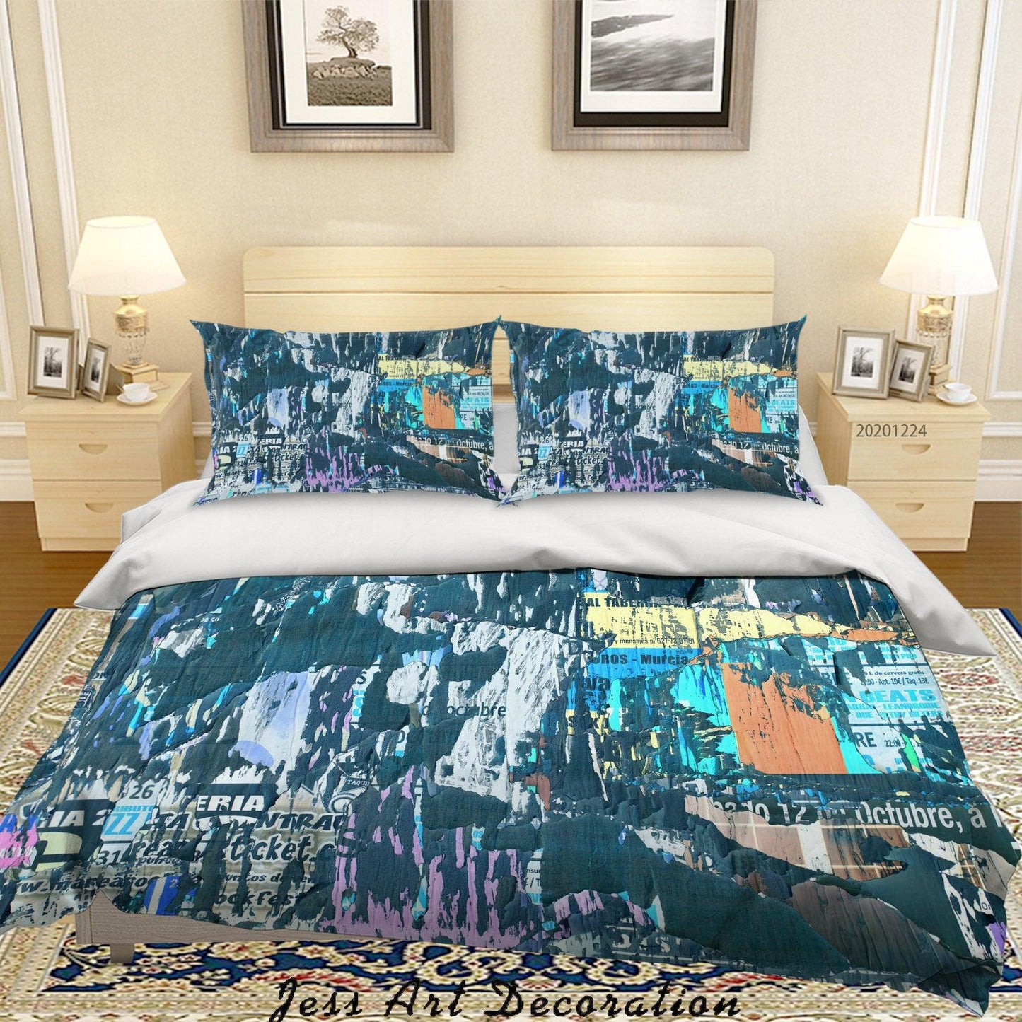 3D Abstract Graffiti Quilt Cover Set Bedding Set Duvet Cover Pillowcases 141 LQH