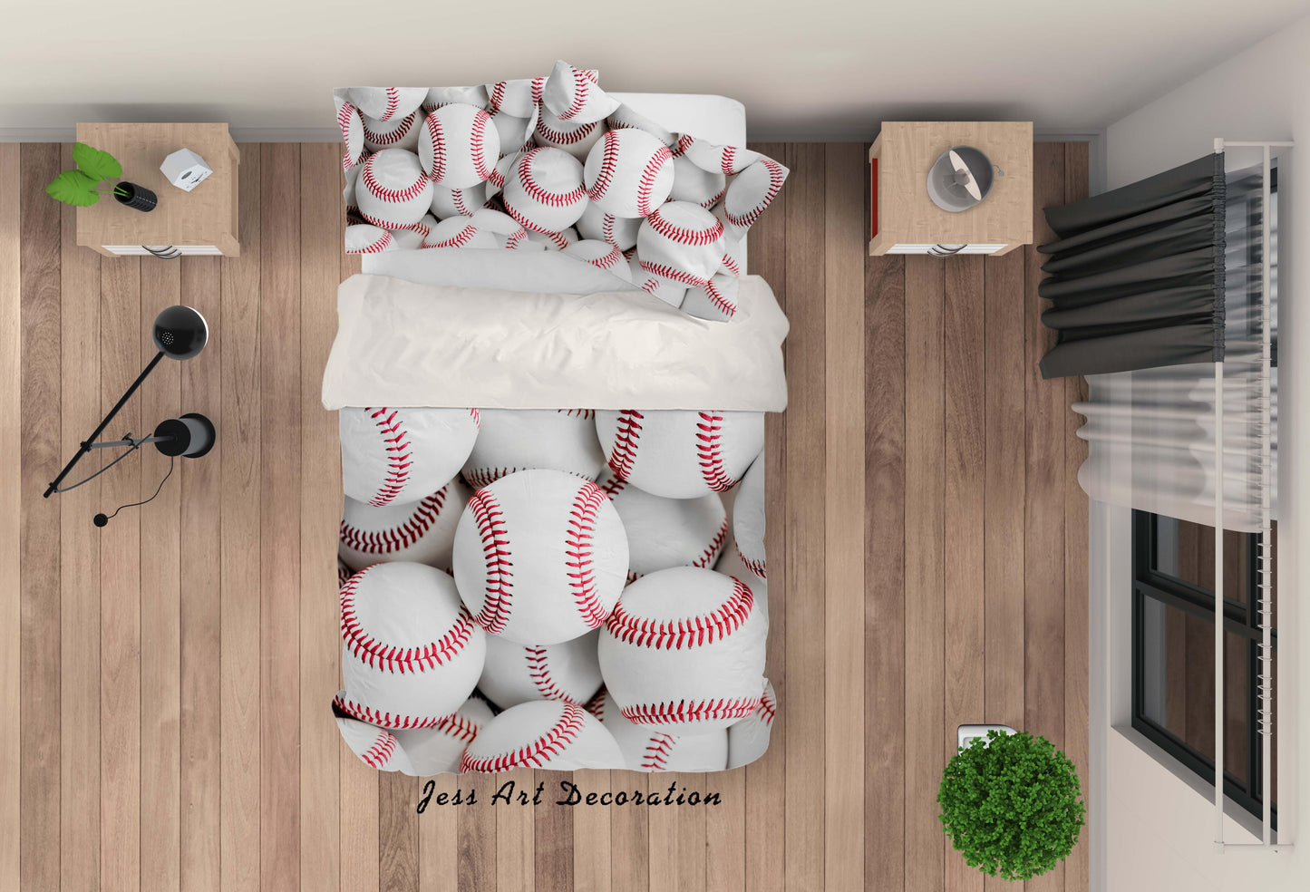 3D Baseball Quilt Cover Set Bedding Set Pillowcases 67