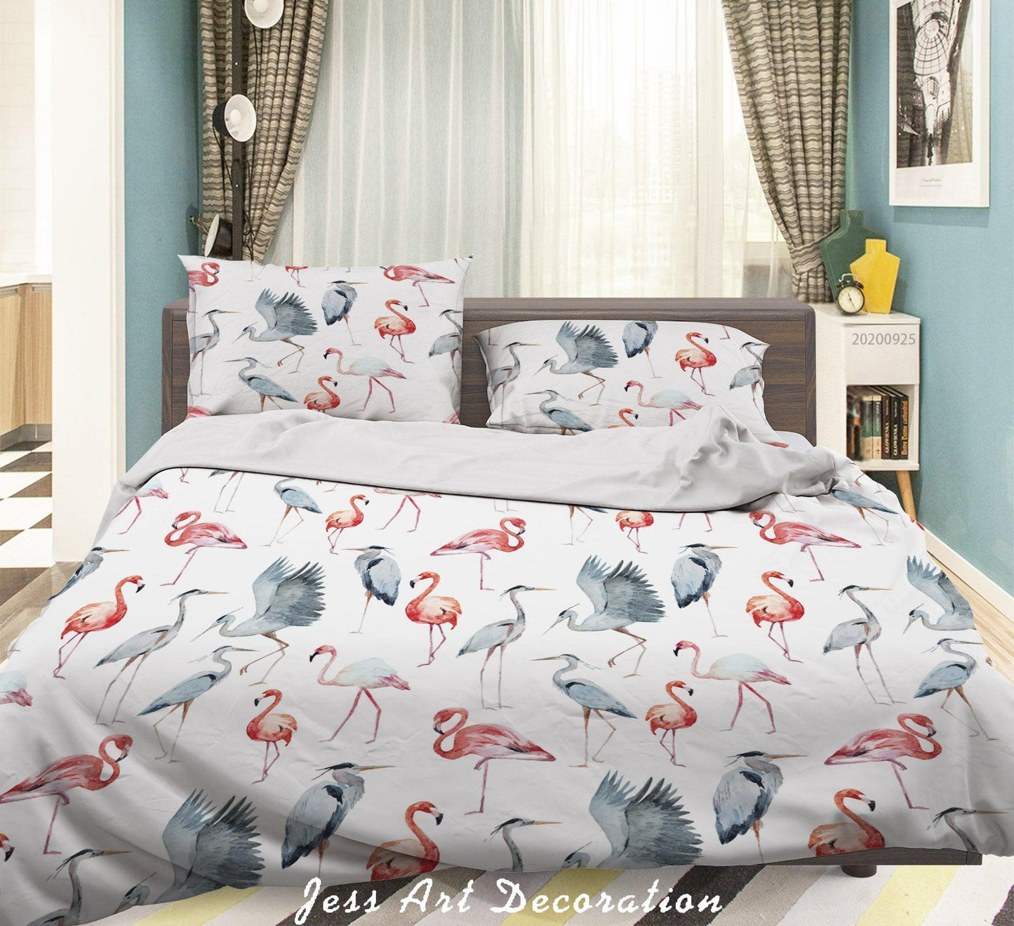 3D Cartoon Animal Bird Pattern Quilt Cover Set Bedding Set Duvet Cover Pillowcases WJ 6461