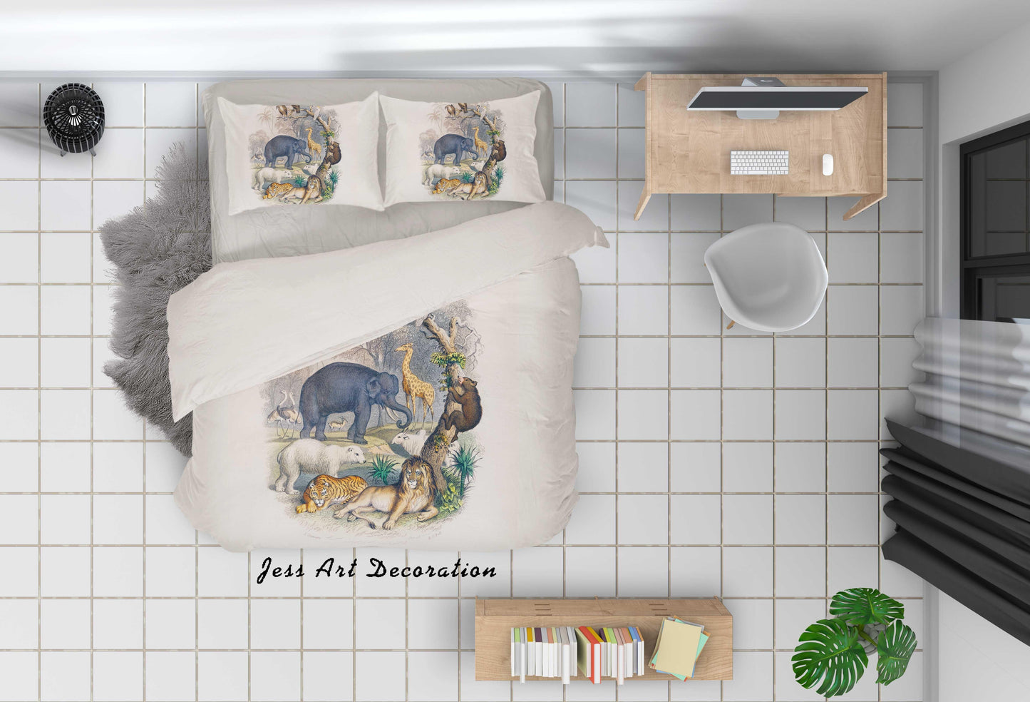 3D Animal Quilt Cover Set Bedding Set Pillowcases 84