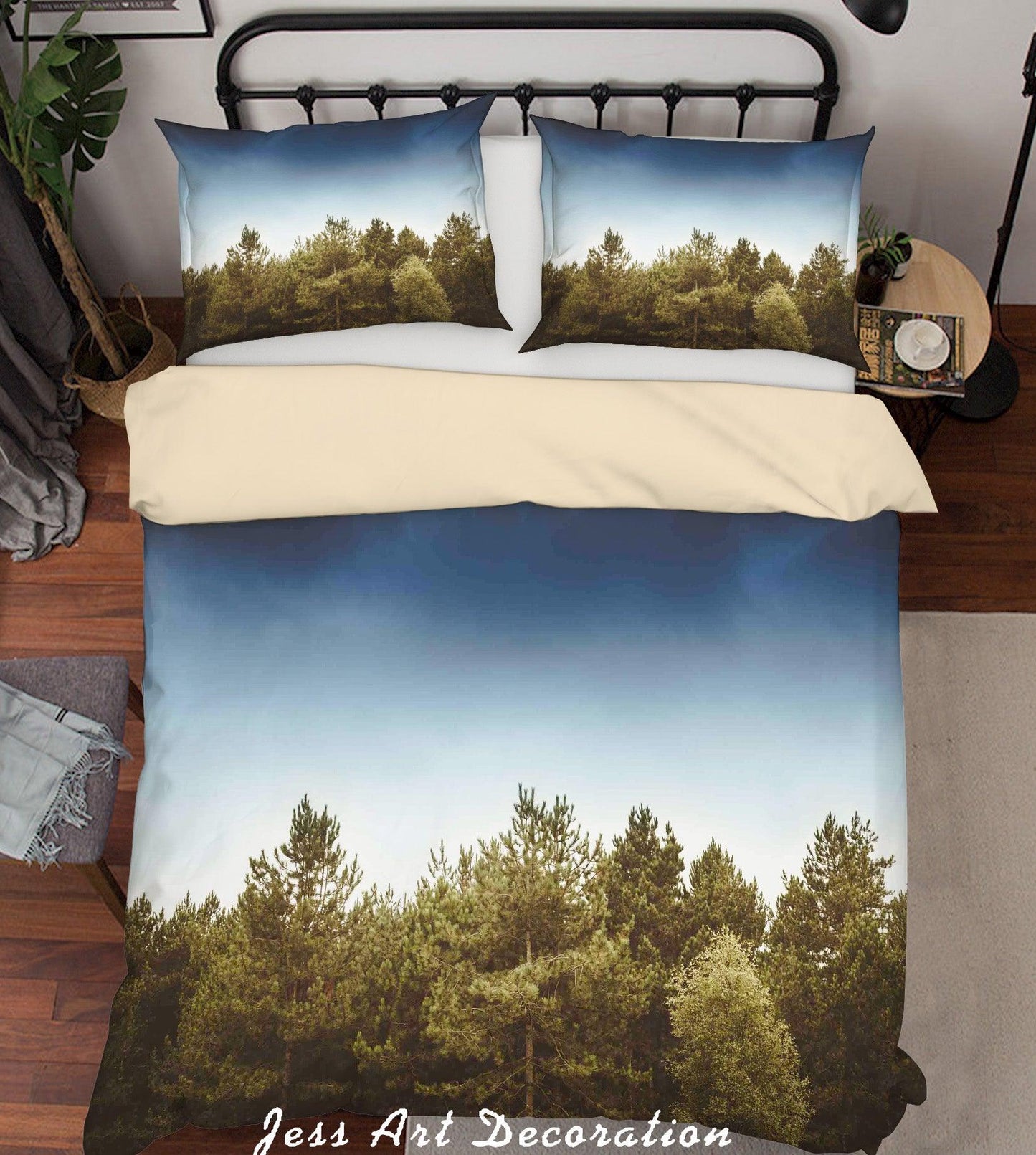 3D Blue Sky Green Forest Quilt Cover Set Bedding Set Duvet Cover Pillowcases A107 LQH